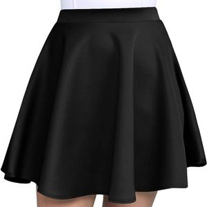 Stretchy Flared Casual Mini Skater Skirt
